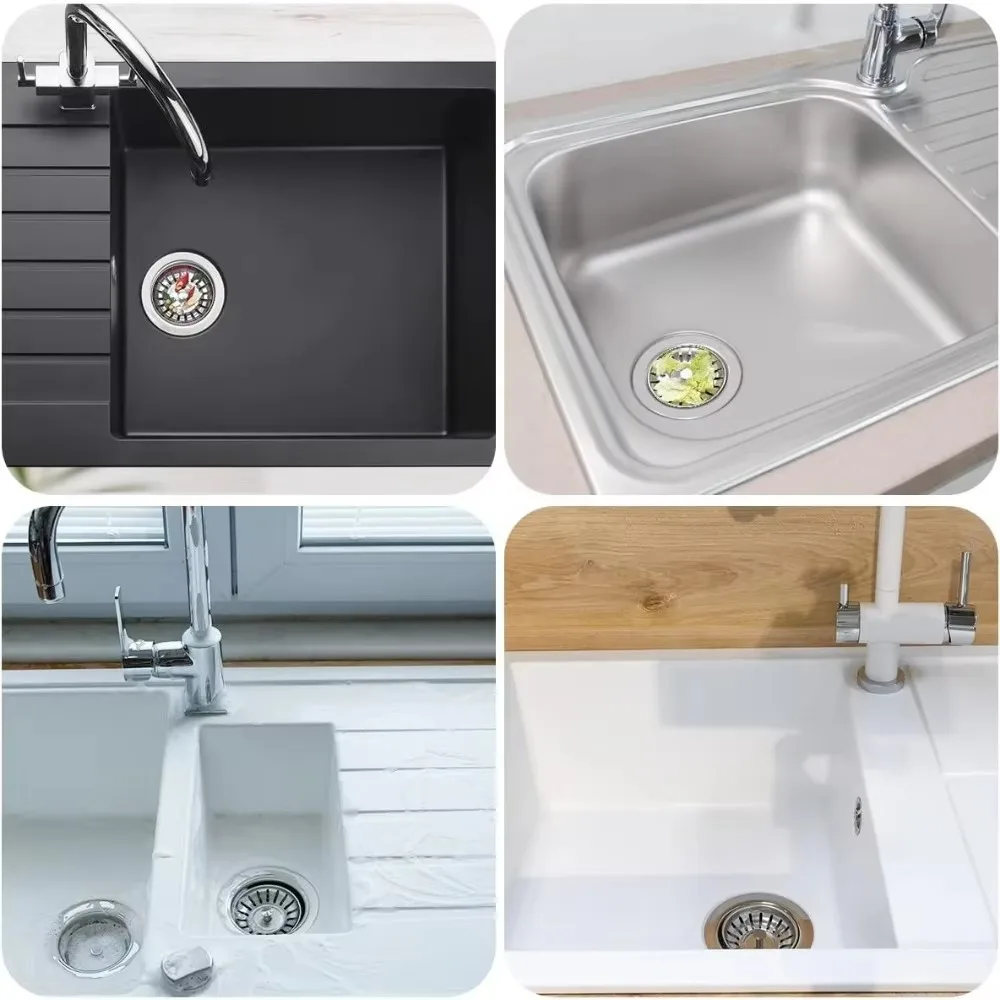 1PC Waste Plug Sink Strainer Basin Drain Filter Stainless Steel Fixing Pin Kitchen Home Accessories