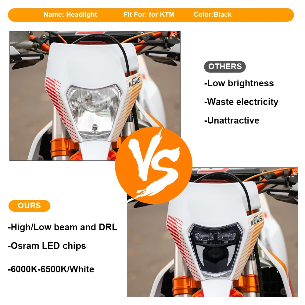 Motorcycle Headlights Motocross Enduro KTM Headlight For KTM EXC XCW XC SX-F XC-