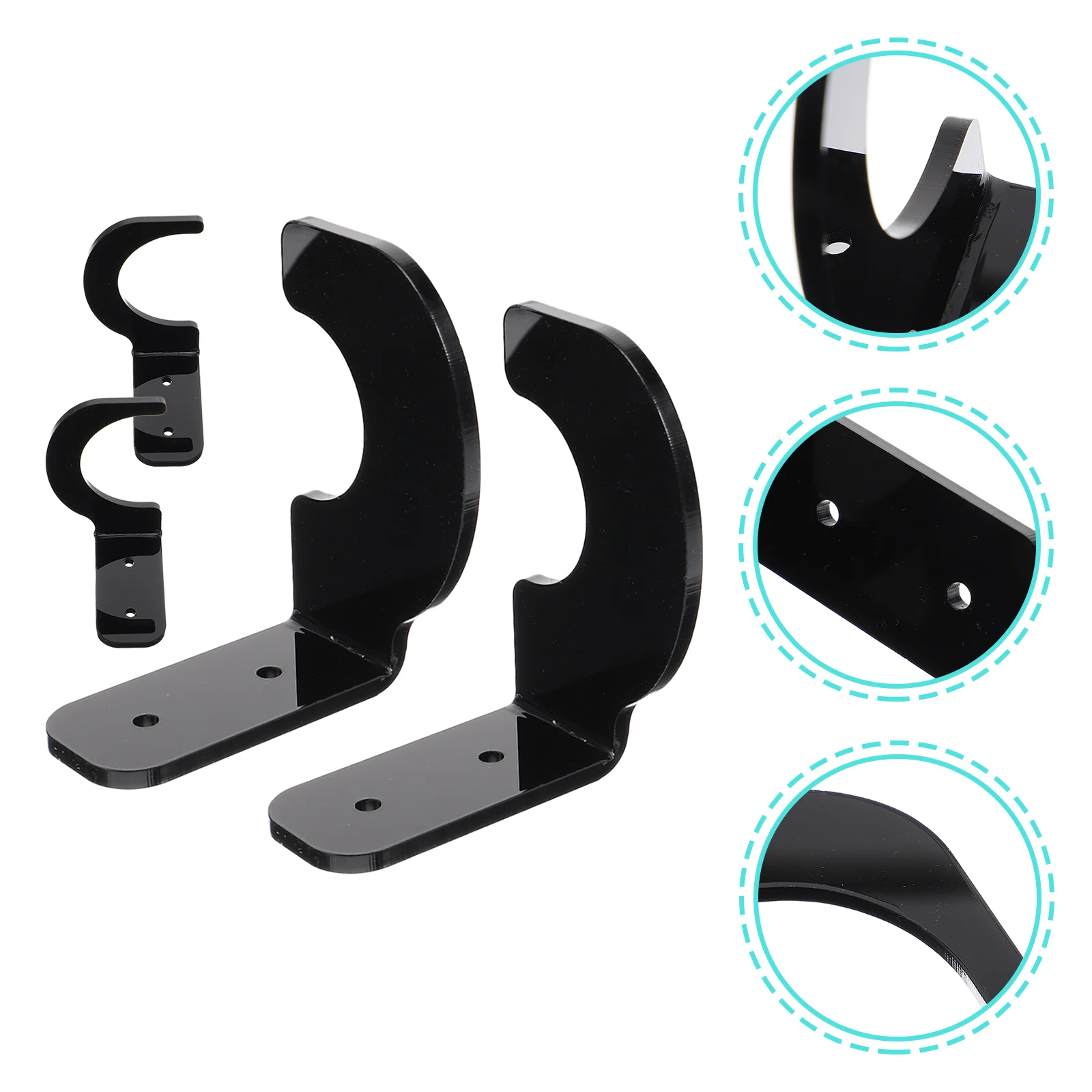 4 Pcs Wall Mount Baseball Bat Stand Softball Rack Tennis Bat Holder Acrylic Display Shelf Hockey Stick Storage Team Sports