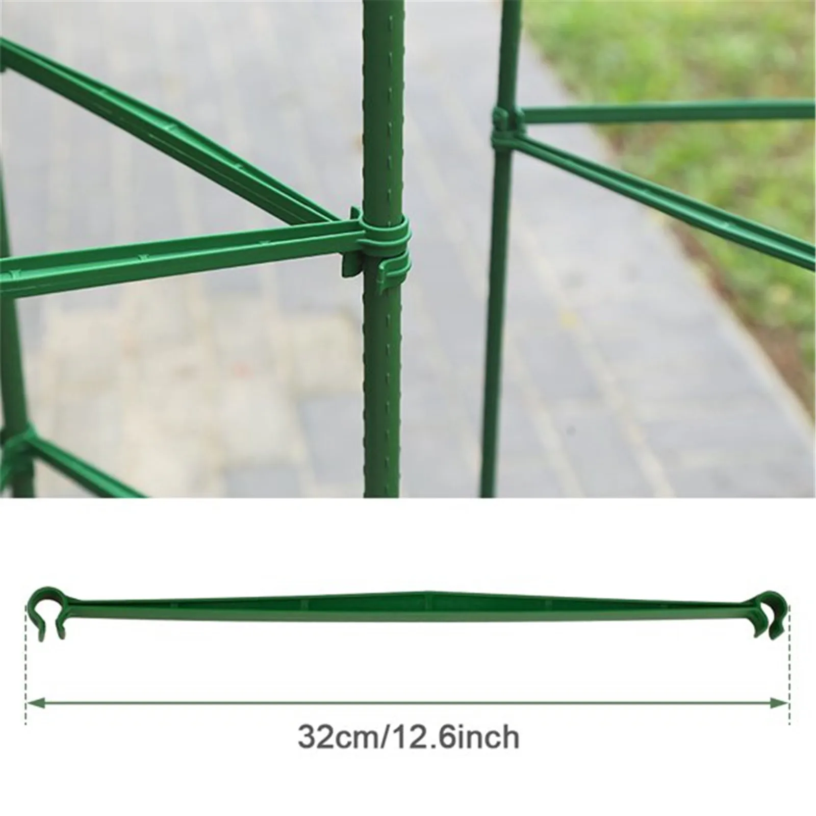 12 Pcs Garden Vegetables Stakes For Plant Cage Support Tomato Cage For Vertical Climbing Plants 11mm Stake