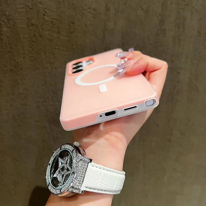 Candy Color Matte Magnetic Phone Case with Magsafe Wireless Charging Compatibility