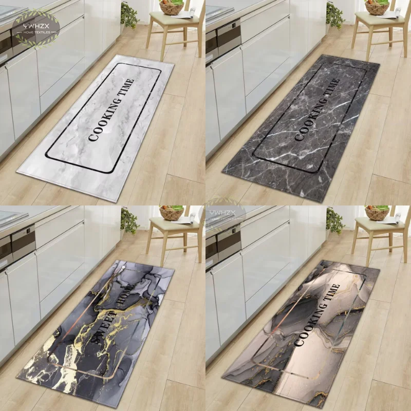 

Modern Kitchen Comfort Rug Home Living Room Long Carpet Hallway Balcony Fasion Doormat Bath Entrance Non-Slip Foot Versatile Mat