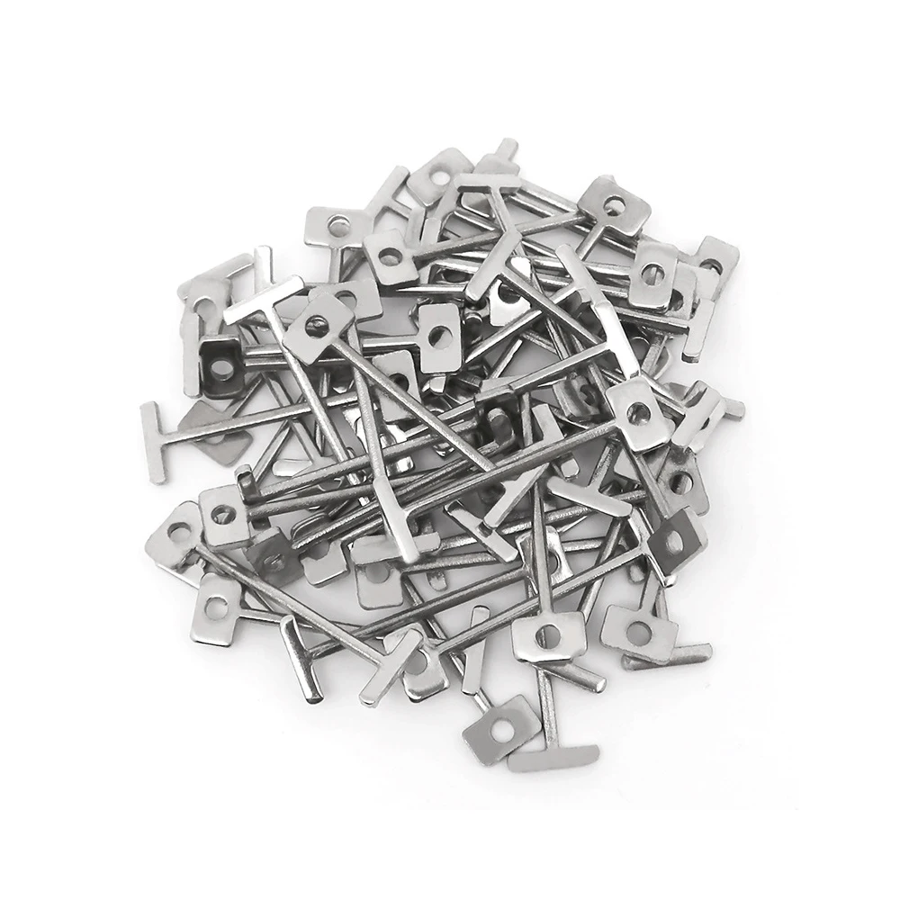 50/200/500pcs Replacement Steel Needles for Ceramic Tile Leveling System Clips Wedges Spacer Floor Tile Laying Construction Tool