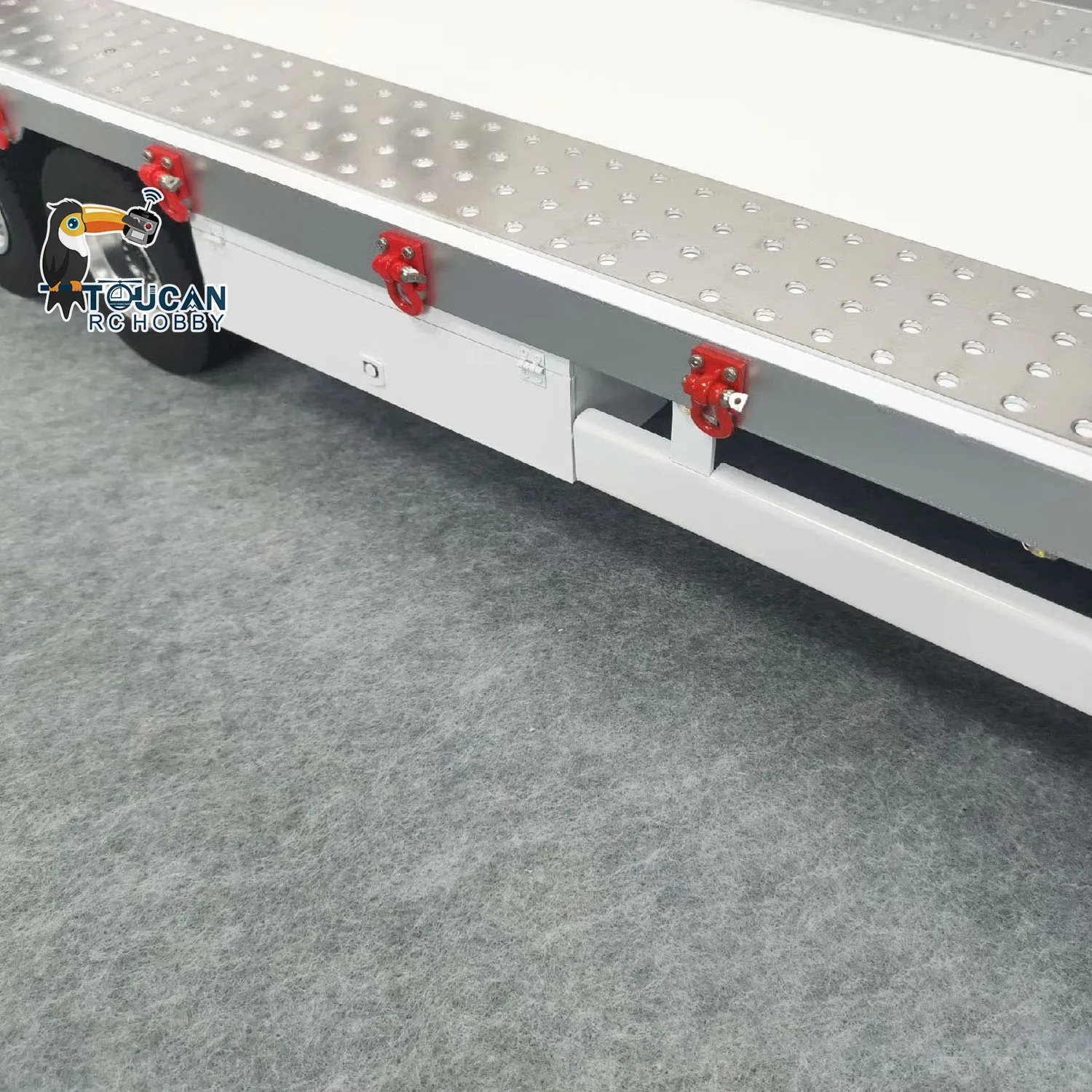 Toys 1:14 Metal 5 Axles Trailer Electric Tailboard Lifting Leg Spare Parts for RC Tractor Trucks Cars Vehicle TH23502 2
