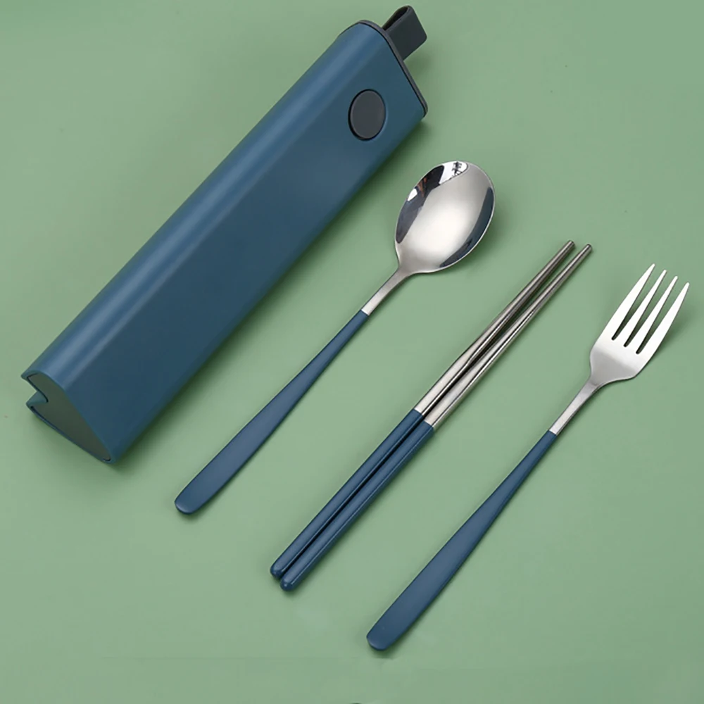 3pcs blue silver