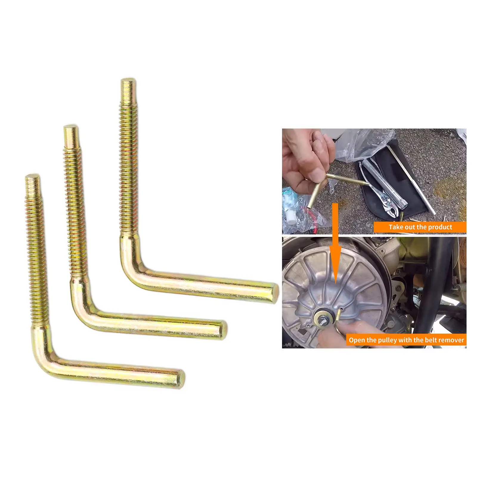 Belt Changing Tool Drive Clutch Puller Tool 3 Pieces Clutch Drive Belt Removal Tool 2875911 Replaces Spare Parts For Polaris RZR XP Turbo Ranger XP 1000