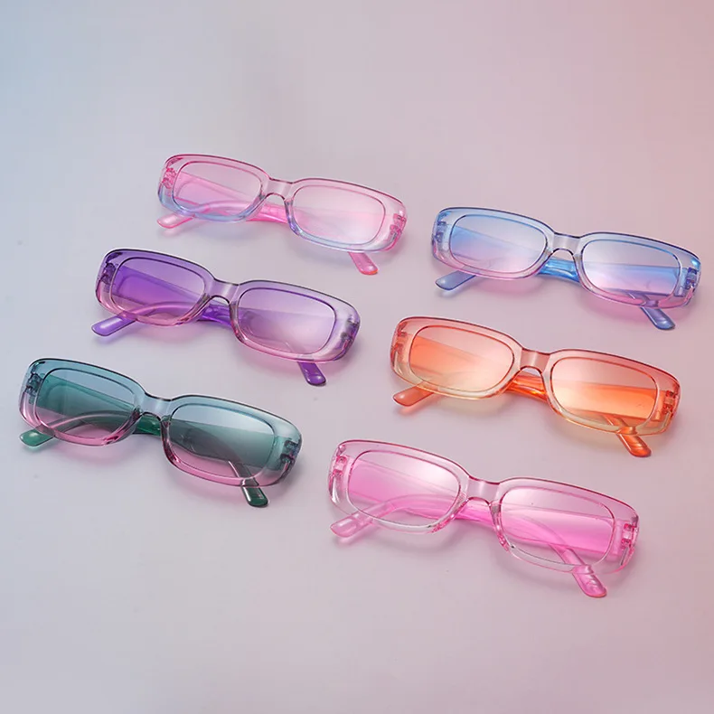 Großhandel Neue Mode Candy Farbe Kleine Rahmen Sonnenbrille Männer sonnenbrille Frauen Vintage Trendy Stil Grenzüberschreitende Brillen