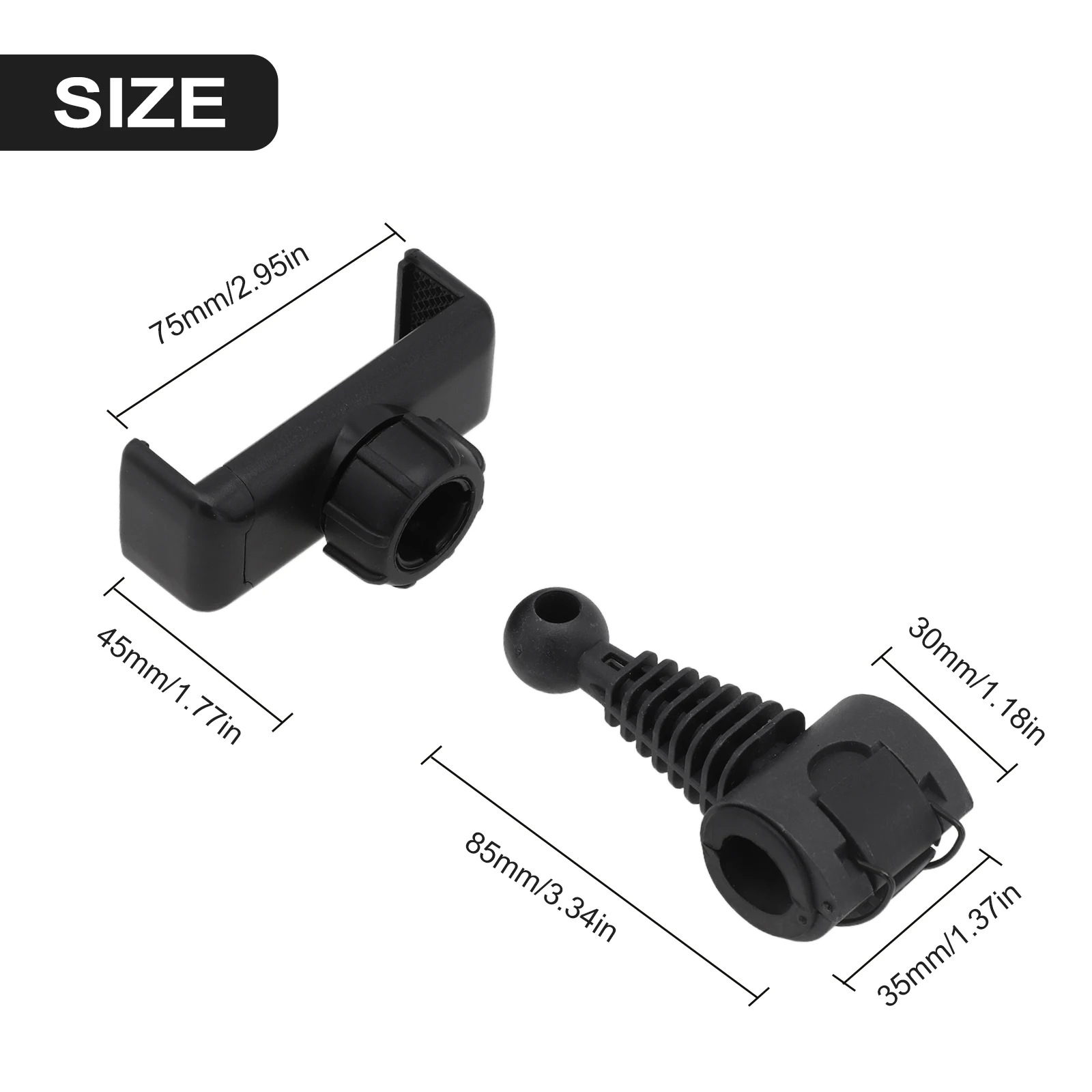 360-degree Rotation Adjustable Angle Smartphone Holder Holder For Microphone Stand For Phones Width 45 To 83mm