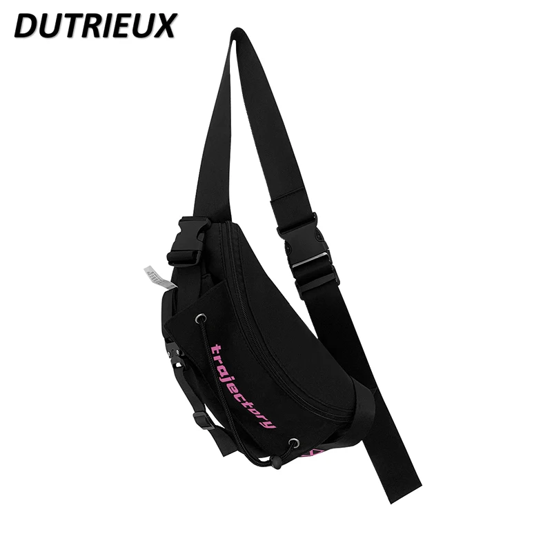 Spring Summer Japanese Sports Style Messenger Bag Mobile Phone Men's and Women's Fashion Brand Punk Canvas Bags for Lady