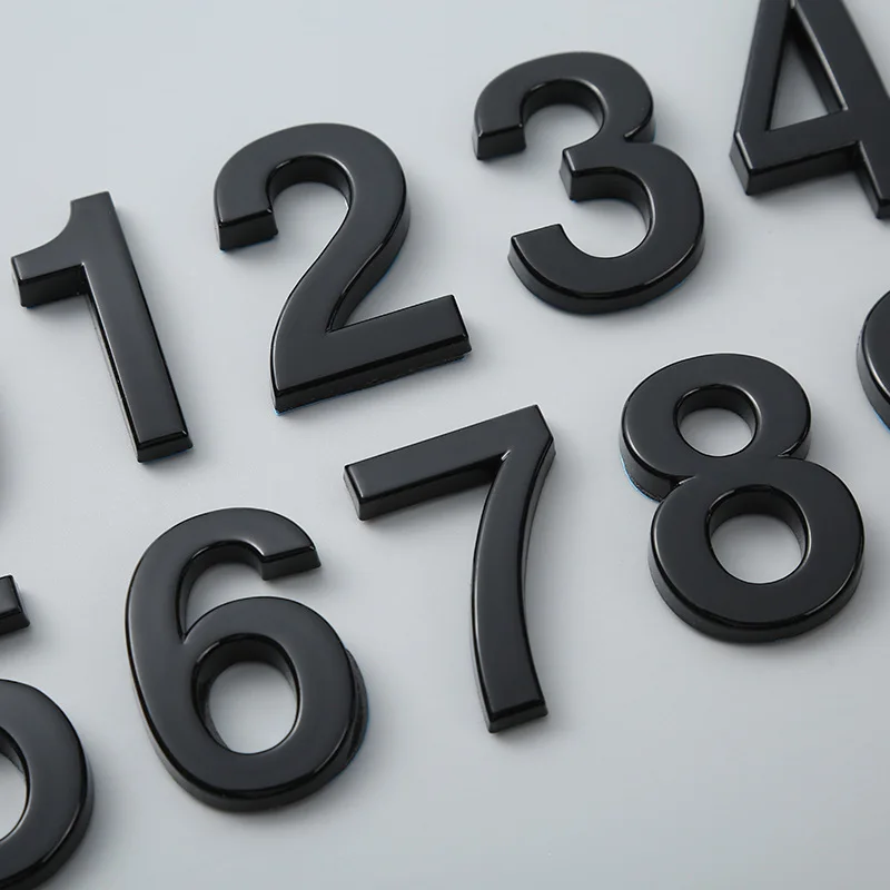 Black Number Stickers House Room Door Self Adhesive Number Plate Sign for Home Apartment Cabinet Mailbox Outdoor Door Numbers 1x house number signs,house numbers,number plate,door signs
