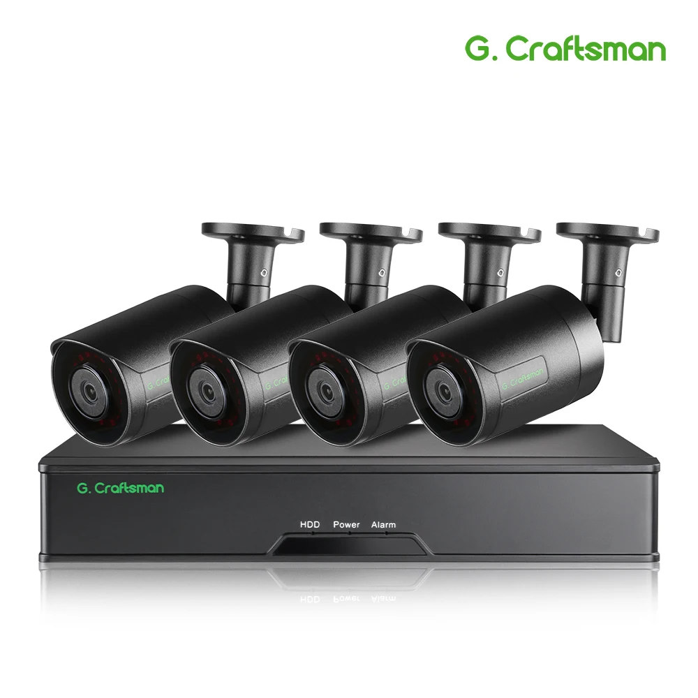 G.Craftsman 6MP POE IP Camera Kit System CCTV Security AI Person Vehicle Detection Audio Surveillance Video VideoLink