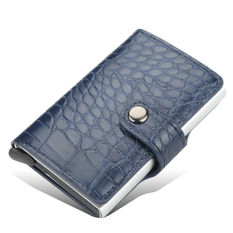 

2023 New Carbon Fiber RFID Blocking Men's Credit Card Holder Leather Bank Card Wallet Case Cardholder Protection Purse for Women