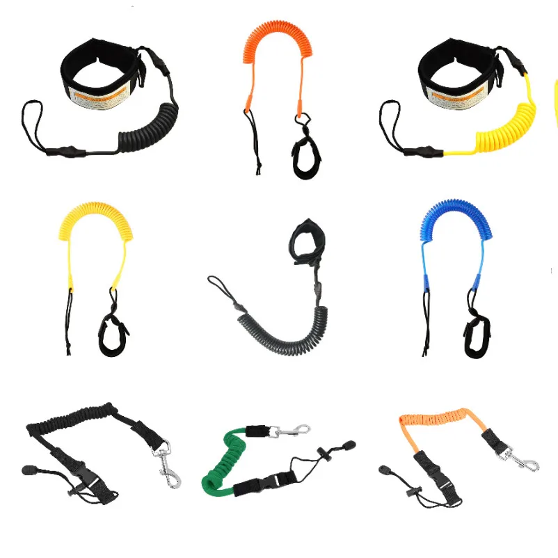 Coiled Surfboard Leash Surfing Stand UP Paddle Board Ankle Leash Sup Board Foot Leg Rope Surfboard Raft Kayak Rope surfboard leash