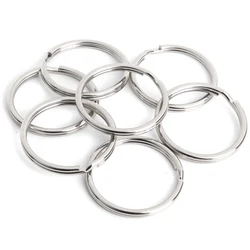 Versatile Assorted Size Round Flat Line Split Key Rings for DIY Keychain Creations - Various Pack Options Available (50pcs)