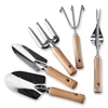 Universal Weeder Transplant Tool Hand Weeding Removal Dandelions Fork Digging Puller Wood Handle Stainless Steel Garden Tool 6