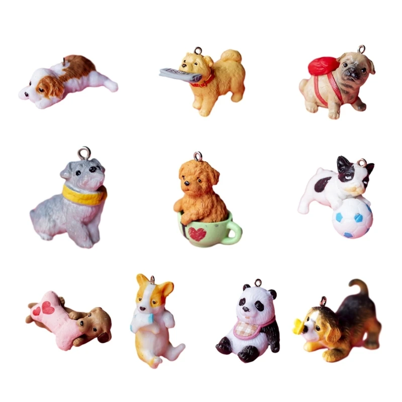 

Jewelry Charm Dog Shaped Animal Pendant Accessories PVC Material Dog Pendants