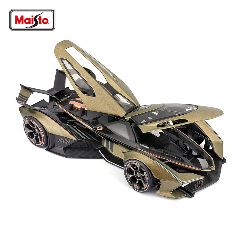 Maisto 1:18 Lamborghini Lambo V12 Vision Concept Car Sports Car Diecast Model New Color Oranger Luxury Vehicle Toy Kids Gift 3