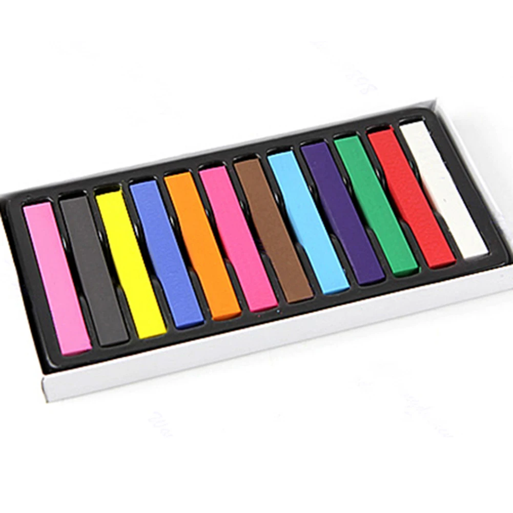 Fashion Easy Temporary Colors Hair Coloring Hair Wax Non-toxic Chalk Dye Soft Pastels Kit Styling Salon Tool for Party