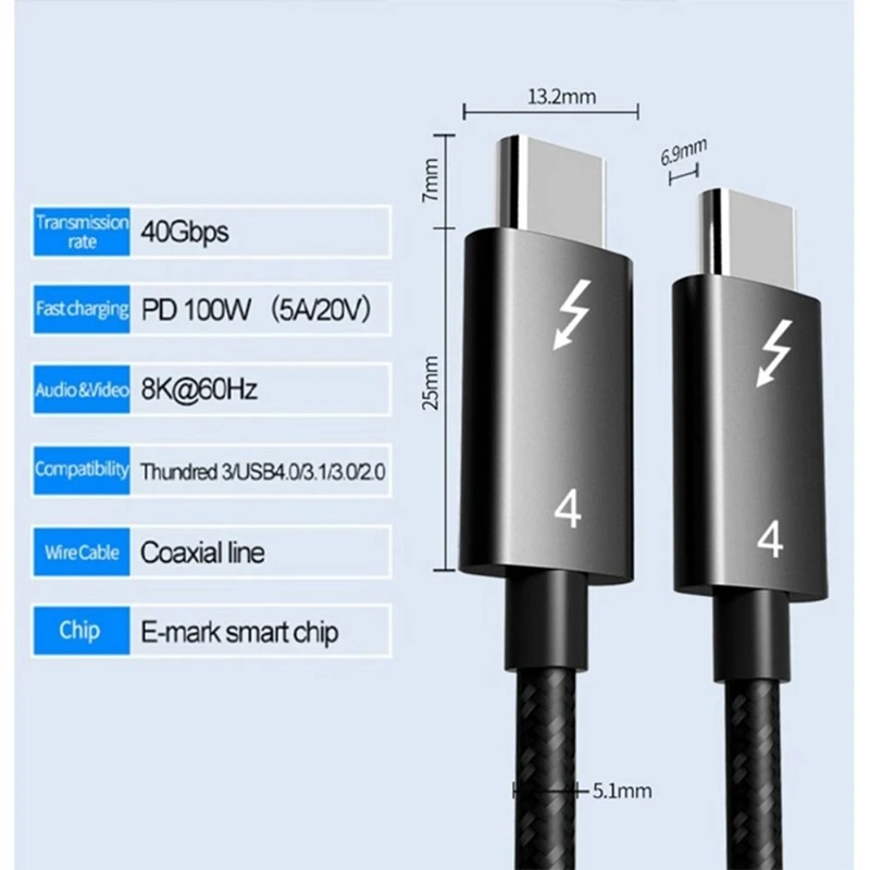 Thunderbolt 4 ̺ Ÿ-C ̺ USB C 8K 60Hz  40Gbps  PD100W, Pro Acer USB 4 C422 