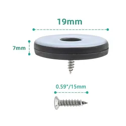 Durable Furniture Leg Slider Pads - Heavy Duty Anti - Abrasion Floor Protectors - 20pcs (19mm)