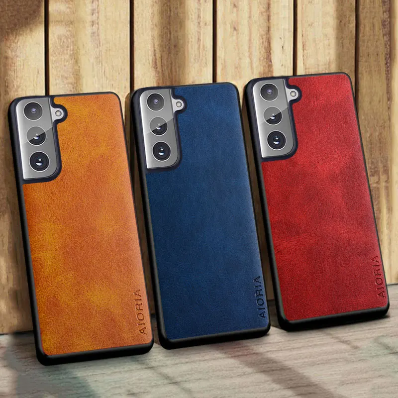 Custodia Per Telefono Per Samsung S21 Fe 5G Coque Cover In Pelle Vintage Di Lusso Per Samsung S21 Fe 5G Custodia Funda Capa