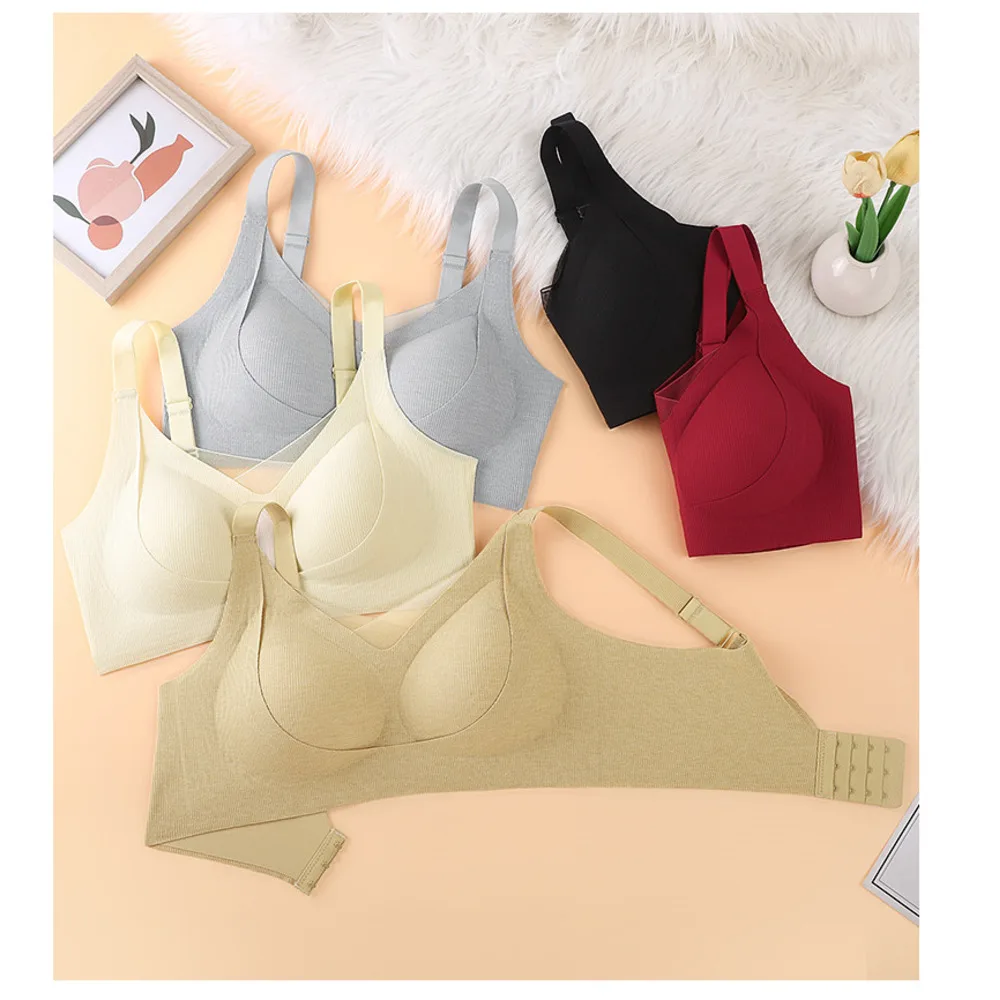 New with warm skin comfortable sanding autumn and winter warmth. Soft upper support, gathered lace bra for women_voghion.com
