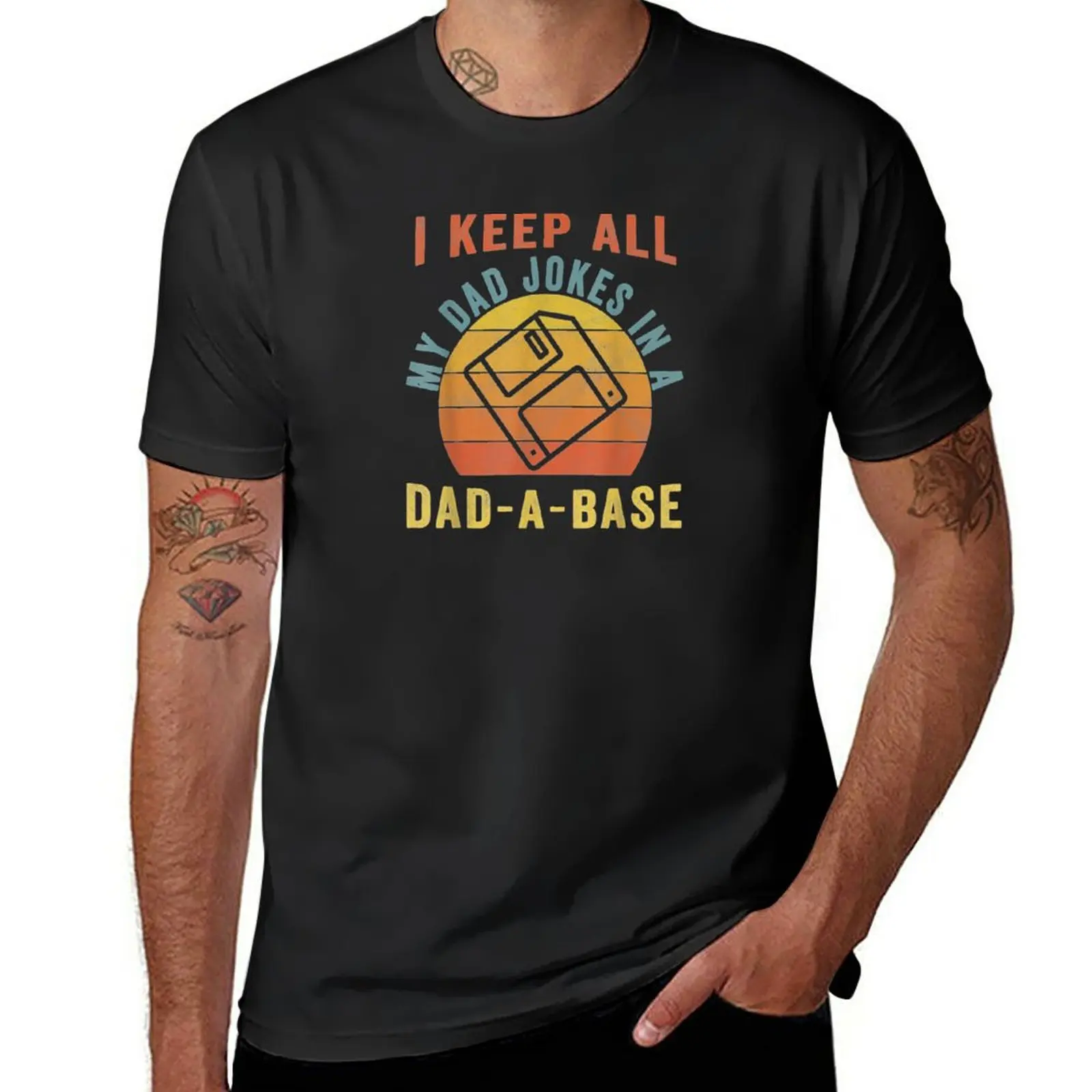 

I Keep All My Dad Jokes In A Dad-A-Base T-Shirt blacks plus sizes for a boy t shirts men