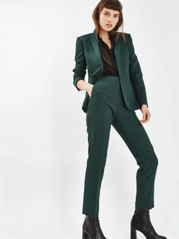 

2023 Spring New Thin Jacket Casual Trousers Two-piece Elegant Women Pants Suit Office Outfits Fashion Blazer