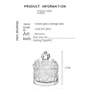 Creative Clear Glass Storage Jar Crown Embossed Glass Crystal Tea Jar Candy Storage Box with Lid Cotton Swab Box Home Decoration 6