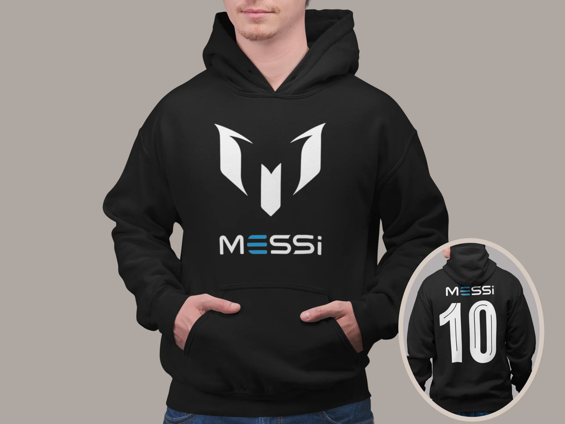 Winter Messi Hoodie Cotton Hooded Sweatshirt Oversized Men Jacket Couple Outdoor Street Sweatshirt