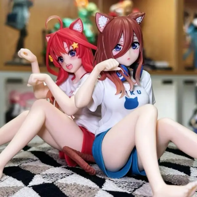 Figurine Yotsuba Anime Cute Nakano Nino, figurine The Quintessential Quintuplets, figurine Chat Nakano Miku, jouets de collection en PVC 1