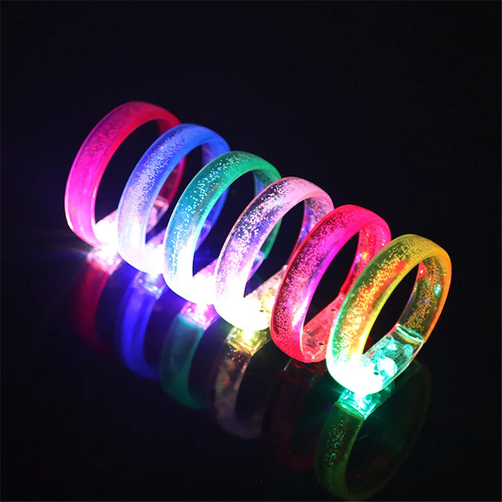 10/15/30/50 Pcs Led Bracelets Glow Bangle Light Up Wristbands Glow In The  Dark Party Supplies Neon Bracelet For Kids Adults