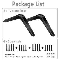 Adjustable Universal TV Stand Base with Screws (Set)