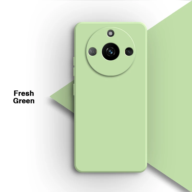 Original Simple Lens Protection Liquid Silicone Phone Case – Soft Back Cover Shell