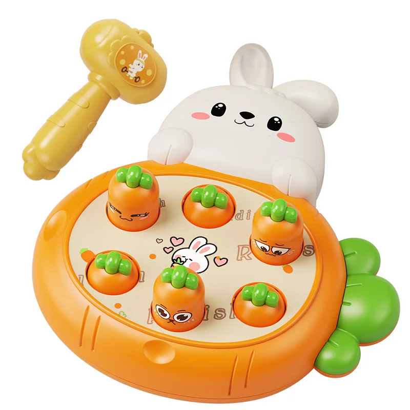 Rabbit Whack-a-mole Children\'s Toys Infant Development Intelligence Early Education Baby Cartoon Turnip Beating Game Machine