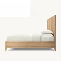 Meubles de maison de luxe contemporains, meubles de chambre à coucher, cadres de lit, lits en bois massif, hôtel, Villa, Design classique, lits à panneaux de villégiature 3