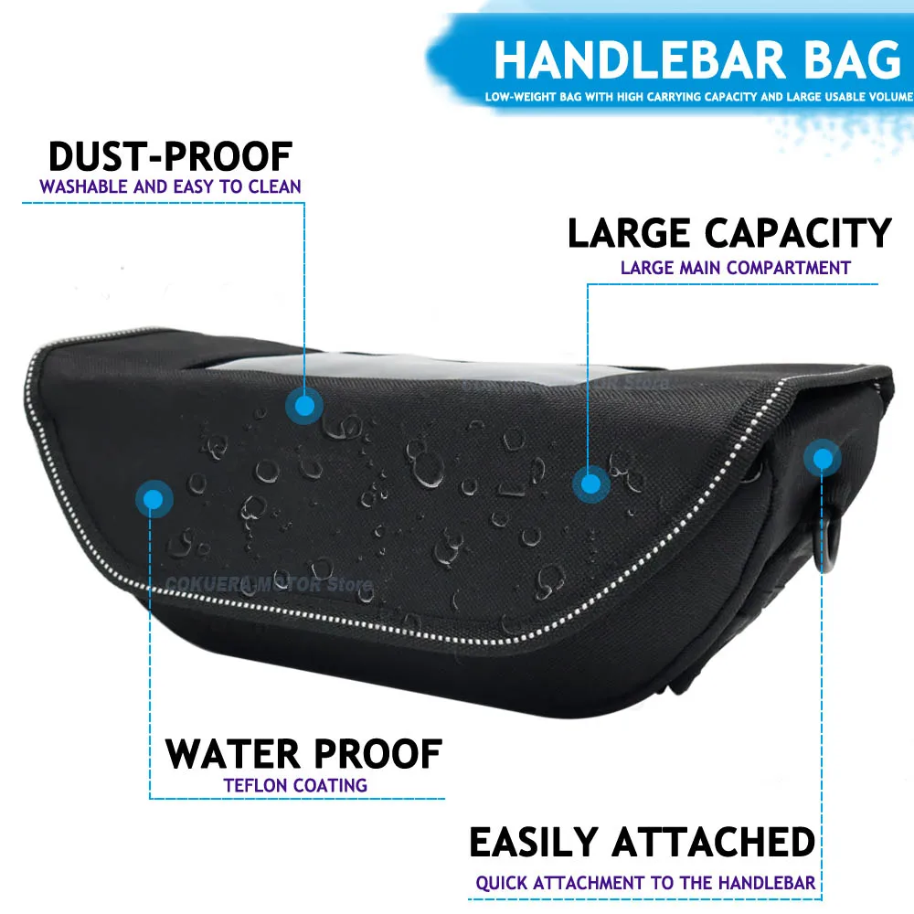 Per Triumph Tiger 800,Tiger 1200, Borsa Portaoggetti Per Manubrio Impermeabile E Antipolvere Per Moto Sportiva Tiger