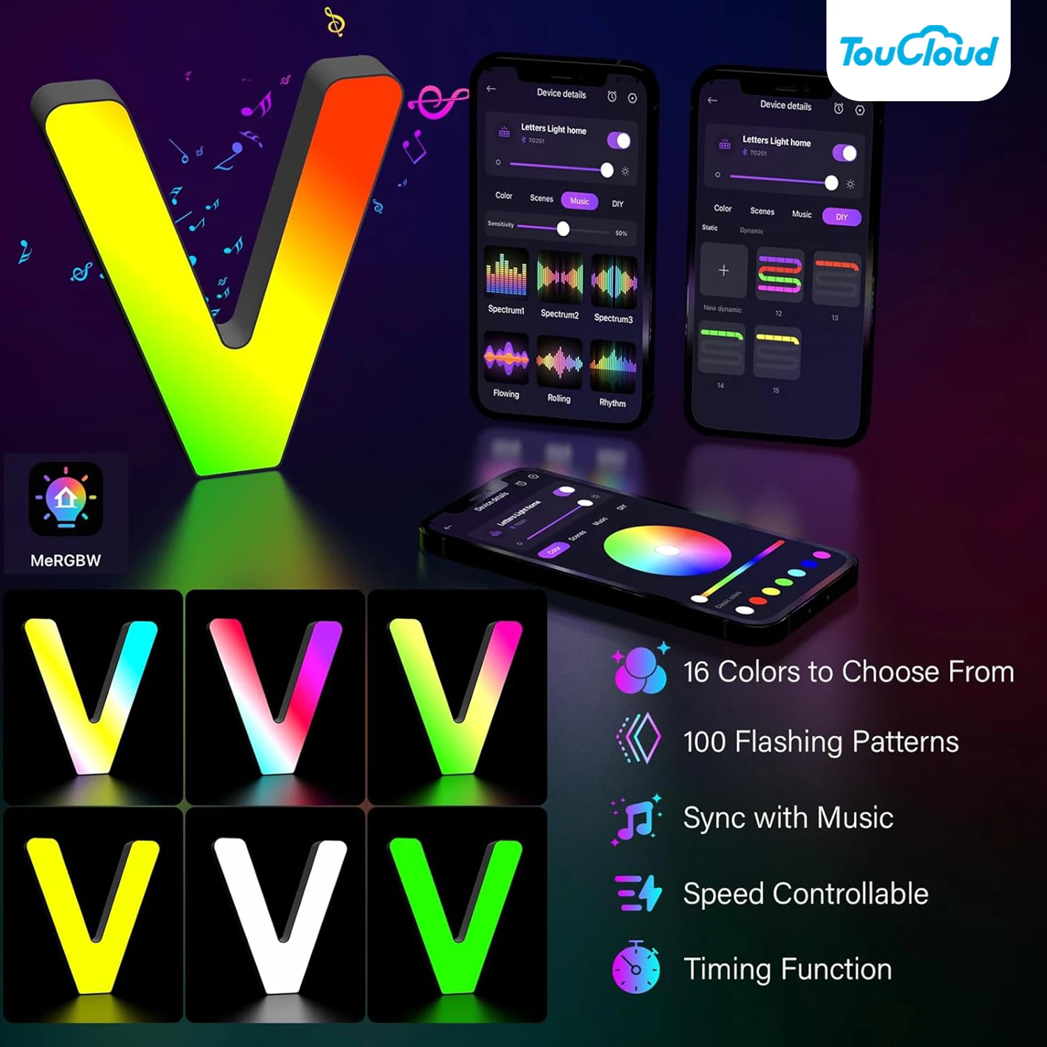 장식 RGB 문자 조명 선물 알파벳 DIY 장면 모드 LED 라이트 업 문자 사인 라이트 업 알파벳 램프, 야간 조명 문자 V