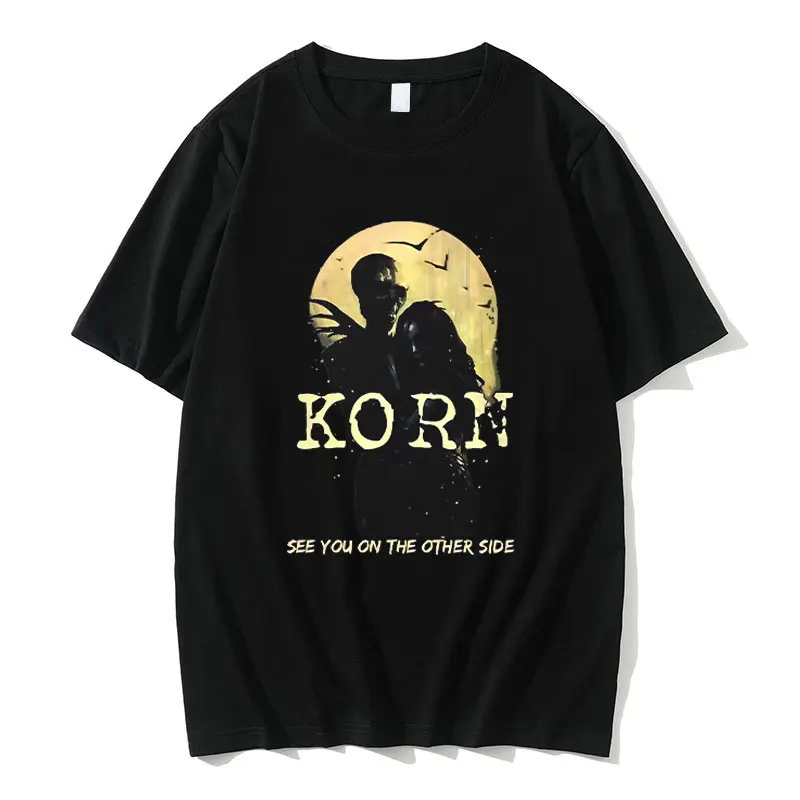 

Rock Band Korn Graphic T-shirt Men Women's Fashion Oversized T Shirts Male Hip Hop Rock Streetwear Branded Men's Casual Tshirt