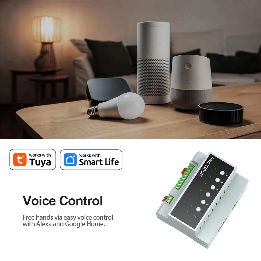 Jianshu Tuya Smart home Wifi Zigbee Relay Smart Switch Smart Light Switch Wireless Remote Control Switch 6-16CH Power Remote Controller 16A Alexa Google Home APP Voice Control