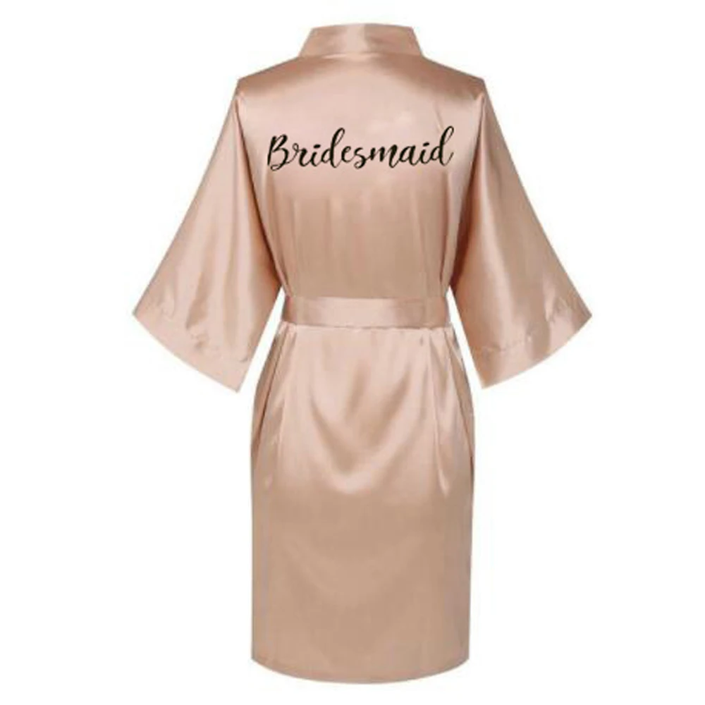Satin Silk Wedding Robe Bride Dressing Gown Bridesmaid Robes SP002 women sleepwear bride robes silk robe sleepwear pajamas