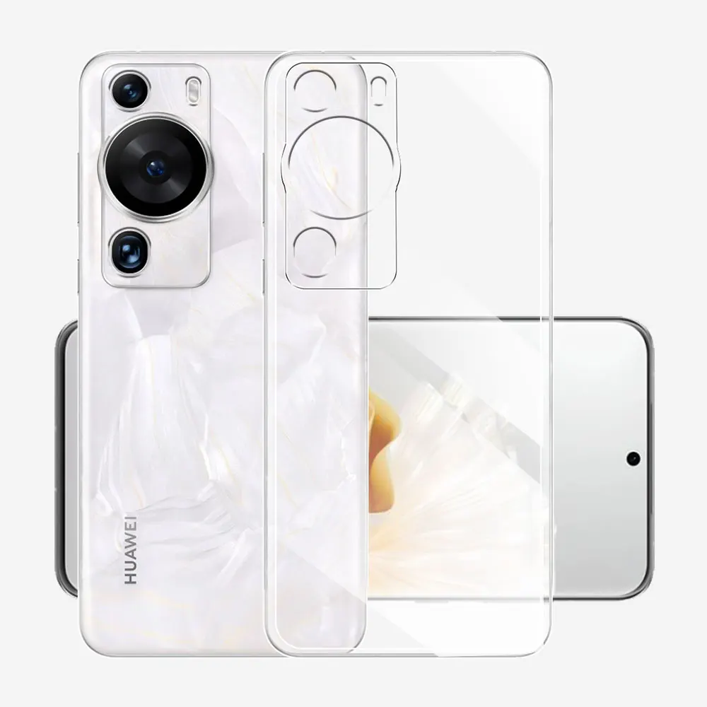 Ultra Thin Clear Silicone Case - Soft TPU Protective Cover for Huawei P60 Pro (6.67)