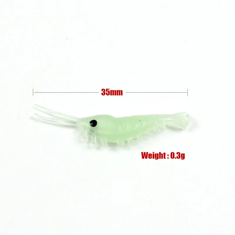 Fishing Lure 50Pcs Glow Shrimp