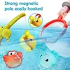 Magnetic LED Light Up Fishing Games Baby Bath Toys Set with Fishing Rod Toddler Bathtub Floating Water Toys for Kids Gift 2