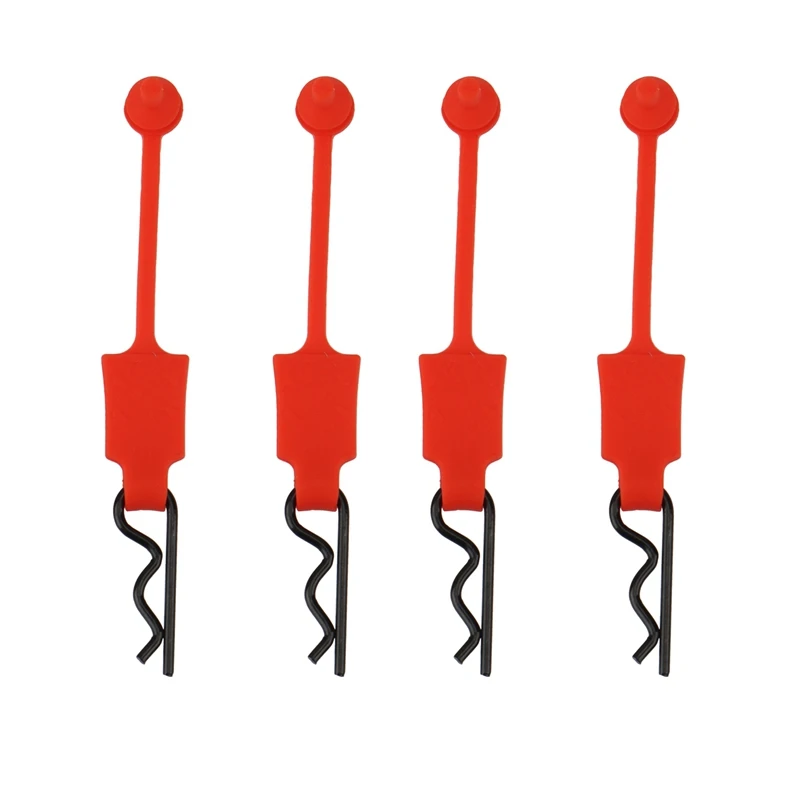 Durable Rubber Body Clips Set - Pack of 4