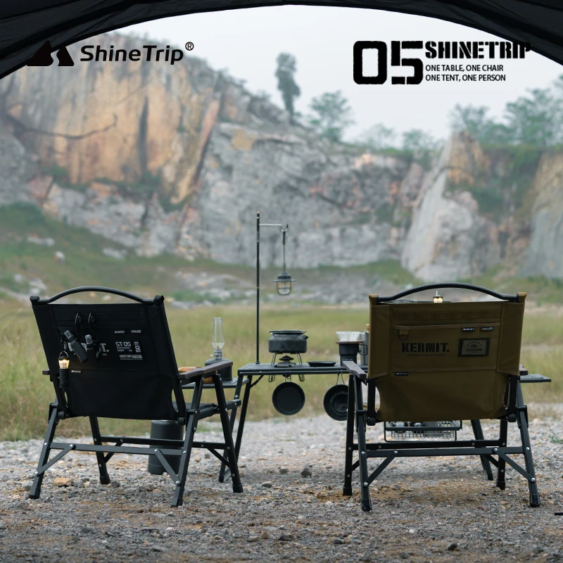 アウトドアキャンプカーミットチェア ShineTrip アルミ合金戦術椅子