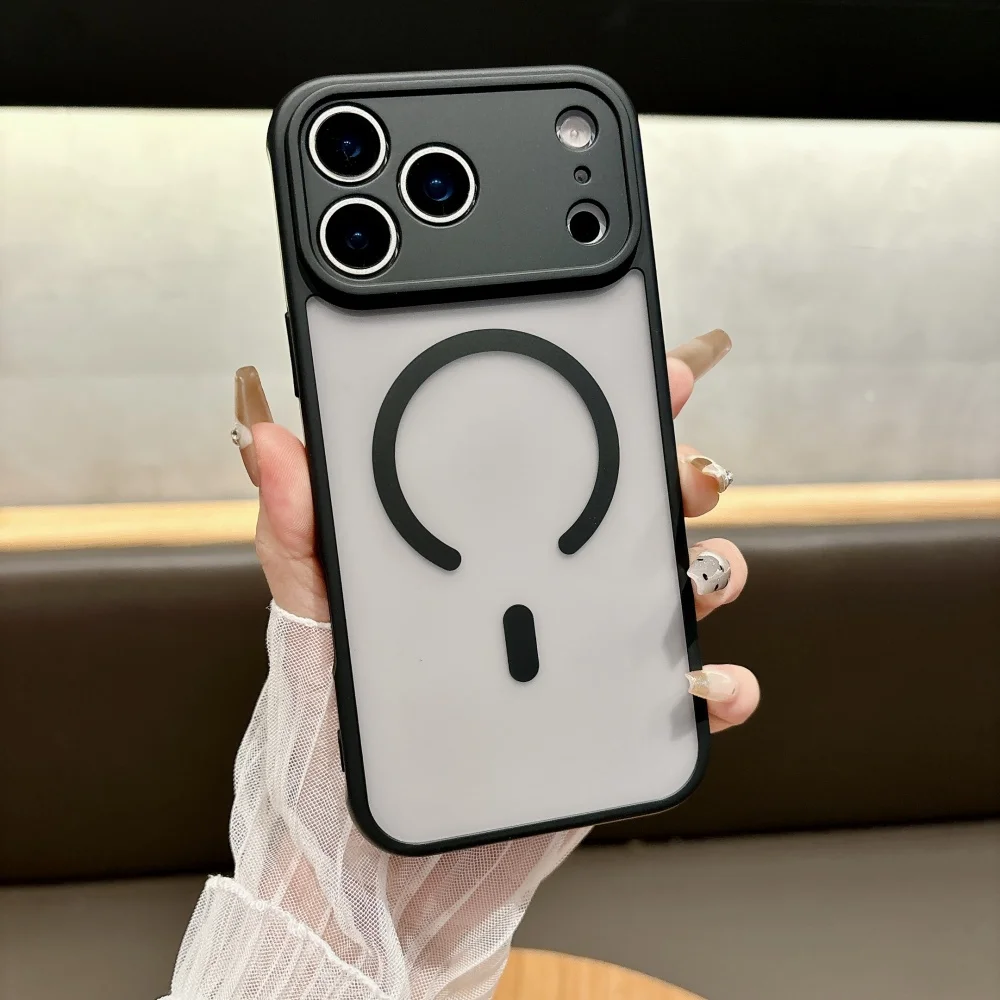 Matte Case For Iphone 16 15 14 Pro Max 16E Plus 11 12 13 17 Air Magnetic Wireless Charging Hard Slim Cover_voghion.com