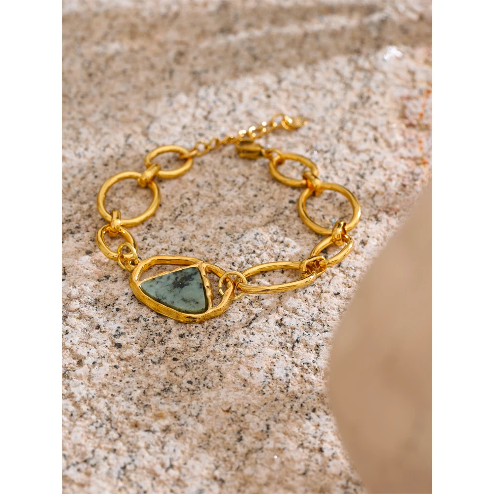 Yhpup Stainless Steel Bracelet France PVD Gold Plated
