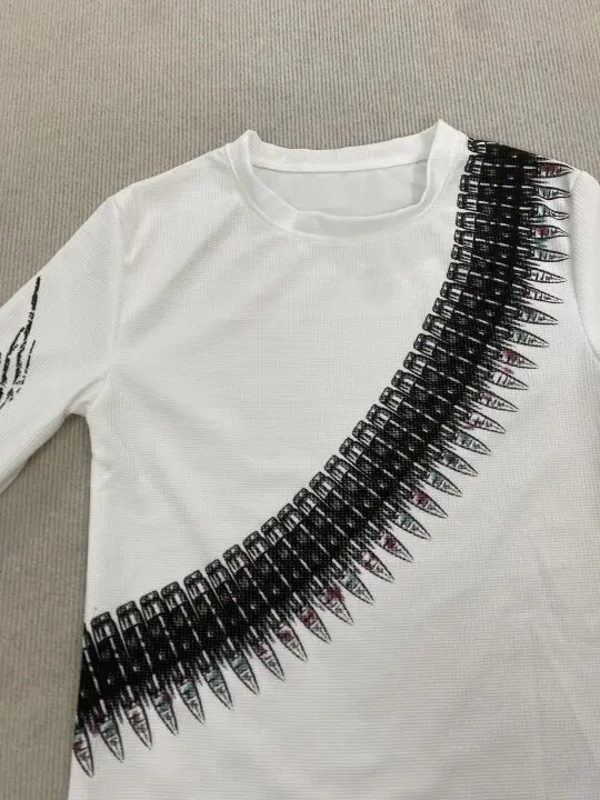 Harajuku Ästhetik Vielseitige T-Shirts Y2K Bullet-Buchstaben-Print Langarm-T-Shirts Amerikanischer Retro-Streetstyle Lässige Weite Oberteile – Detail 5