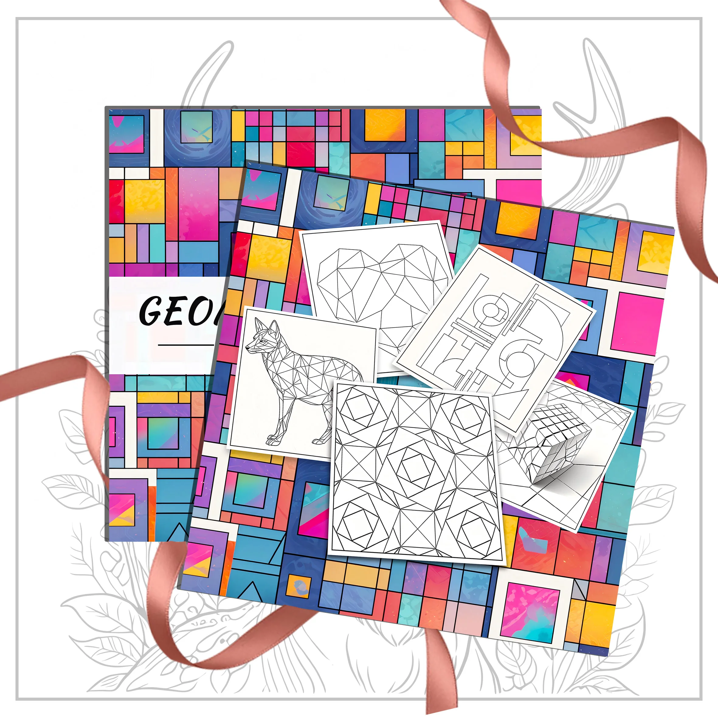 Creative Geometric Coloring Book for Adults - Minimalist Designs to Inspire Artistry and Ignite Imagination 3